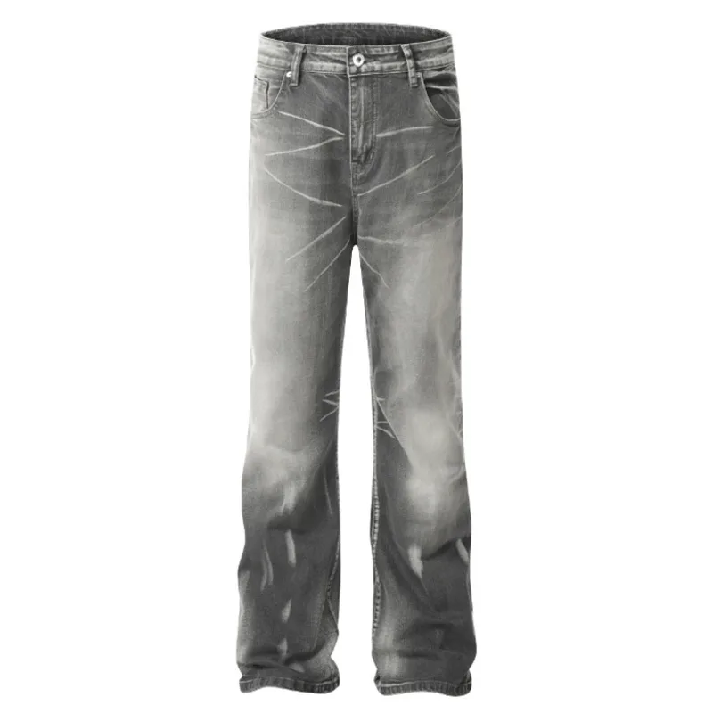 Винтажные мужские потертые джинсы PFNW новые американские свободные брюки с