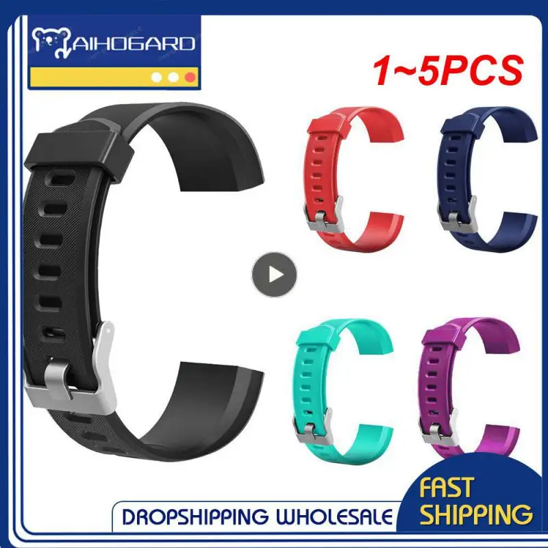 

1~5PCS Smart Watch Strap Sports Wearable Function Id115plus Hr Comfortable Id115 Plus Bracelet Silicone Strap Waterproof Durable