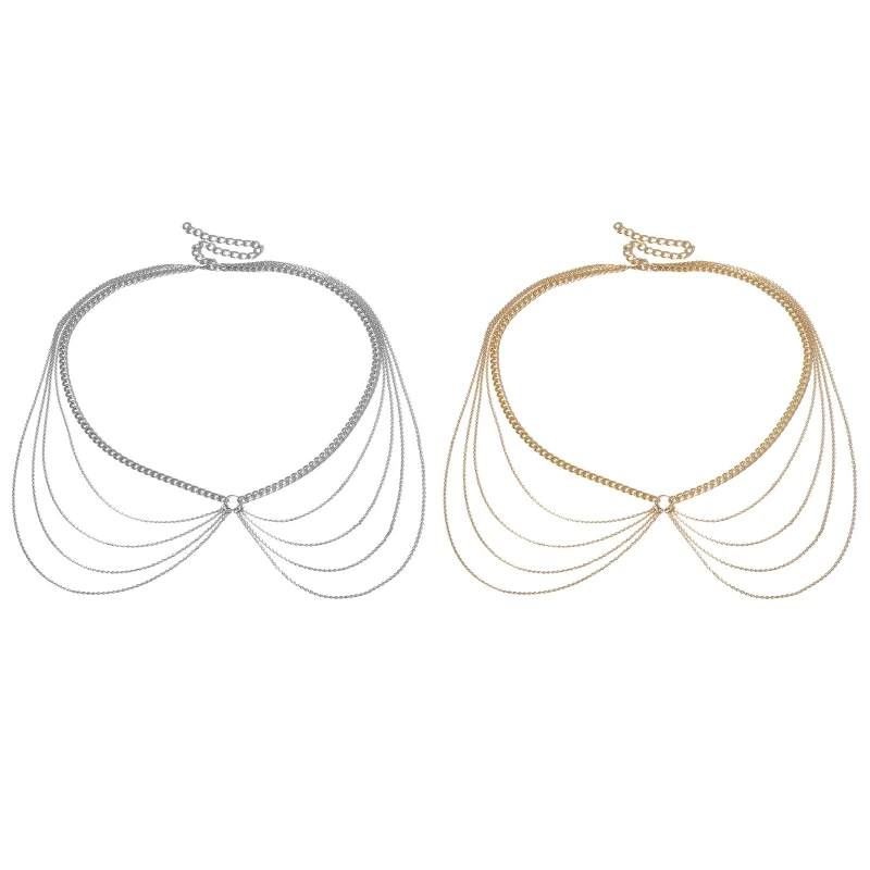 

Multi Layer Sexy Waist Belly Chain Belt for Women Alloy Long Tassel Decor Chain Dancing Bikini Party Body Accessories