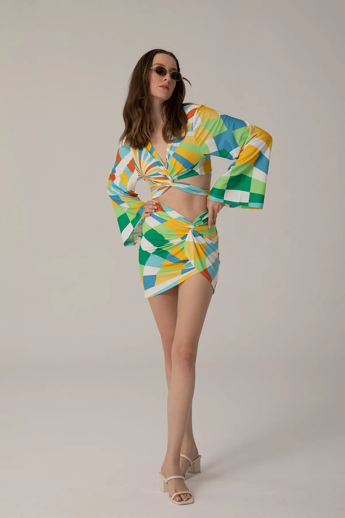 

Мини юбка с узором Leda