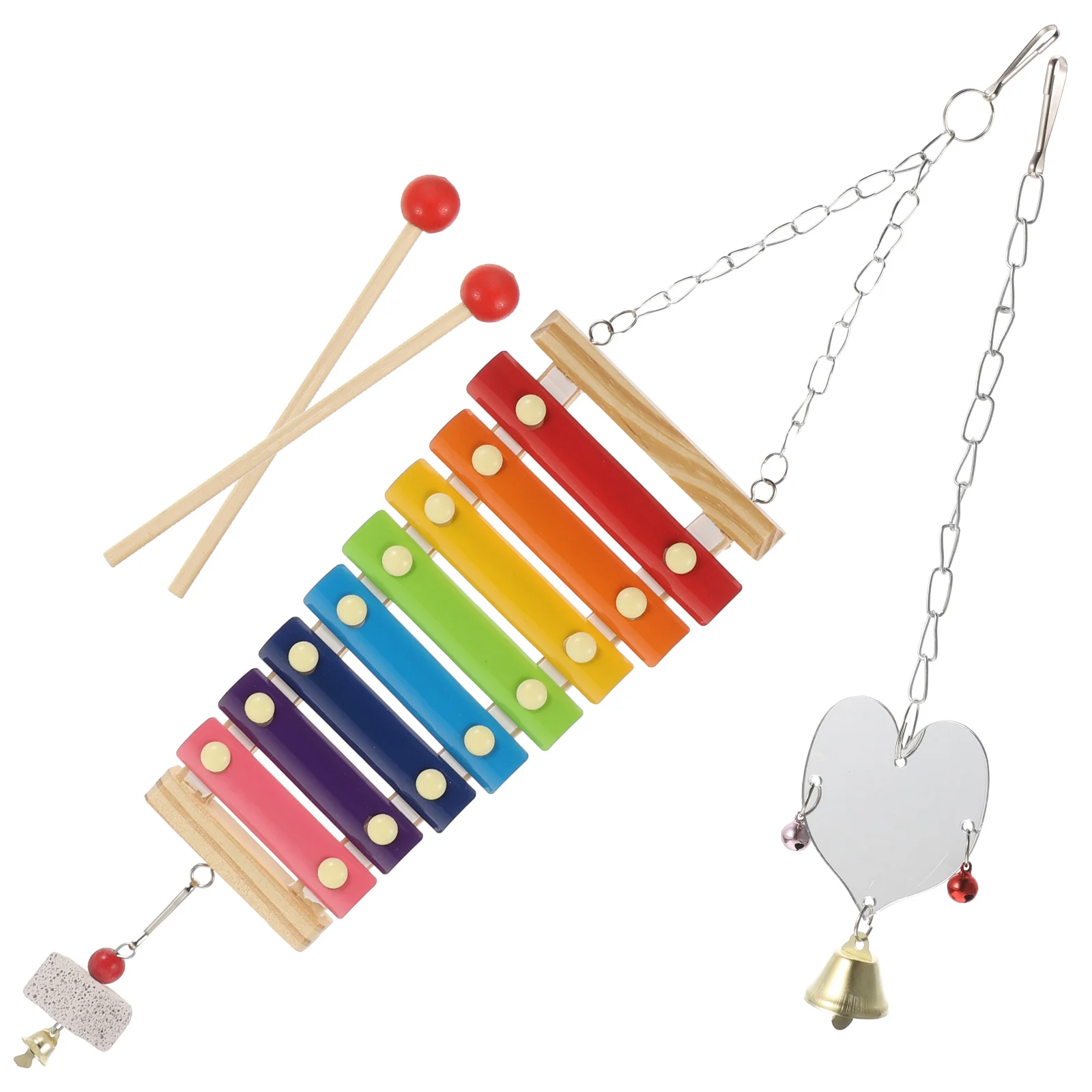 

Chick Xylophone Toy Parakeet Toys Pet Cage Chicken Plaything Coop Rooster Hen Parakeet