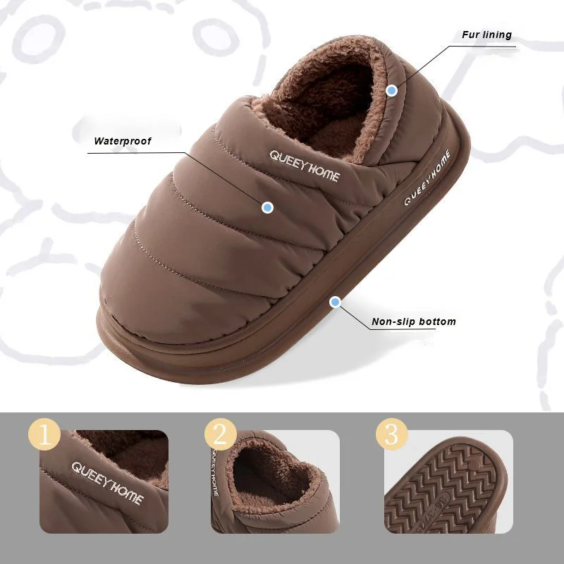 Женские плюшевые тапочки с толстой подошвой цвет в ассортименте