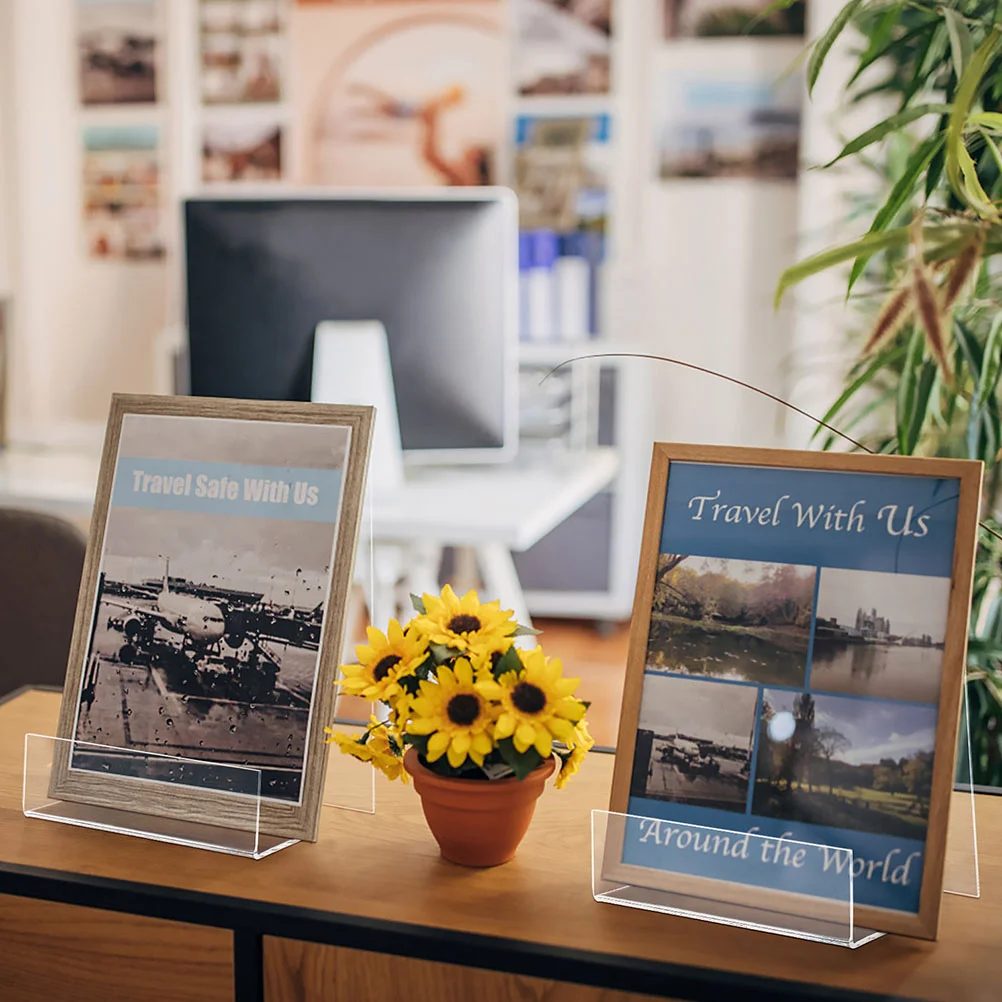 5 шт. стеллаж для выставки товаров книг книжная полка прозрачный акриловый