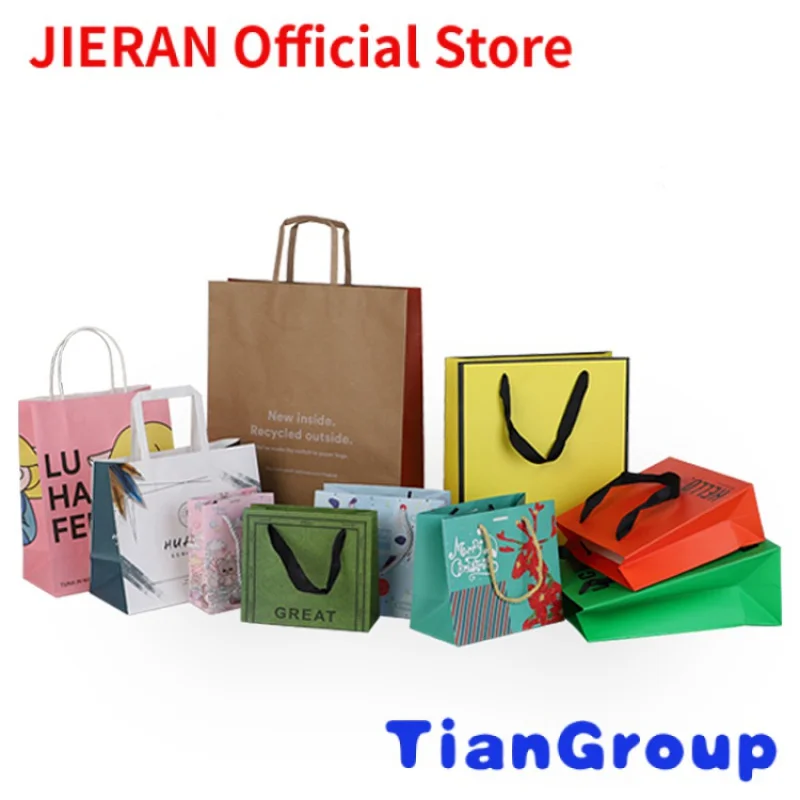 

Customized Paper Gift Bag With Handles Paper Bag Thank You Bags for Boutique Custom Kraft Paper Bags Wholesale