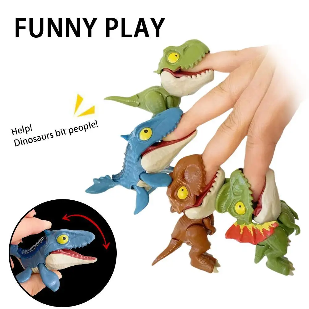 

Finger Dinosaur Tricky Tyrannosaurus Model Biting Hand Fidget Mosasaurus Jurassic Dino Toy for Children Dino Movable Joints Gift