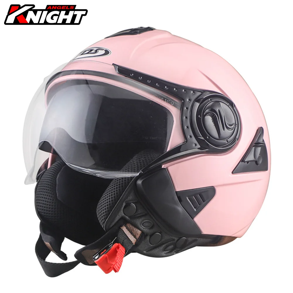 

Pink Motorcycle Open Face Helmet Casco Moto Double Lens Racing Helmet ECE Certification Biker Motorbike Off-road Helmet
