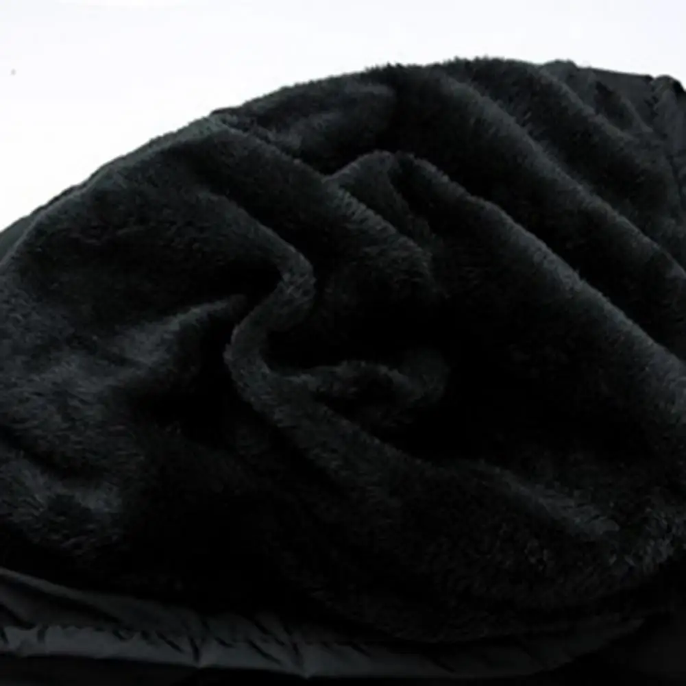 Fleece Lining Stand Collar Long Sleeve Pockets Buttons Zipper Placket Men Coat Winter Thickened Cotton Padded Mid-Length Hooded