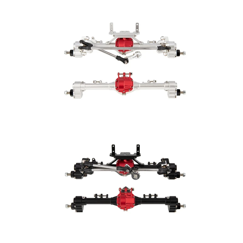 

-Комплект металлических передних и задних портальных осей AR44 для Axial SCX10 SCX10 II 90046 90047 1/10 обновленные детали для радиоуправляемого гусеничног...