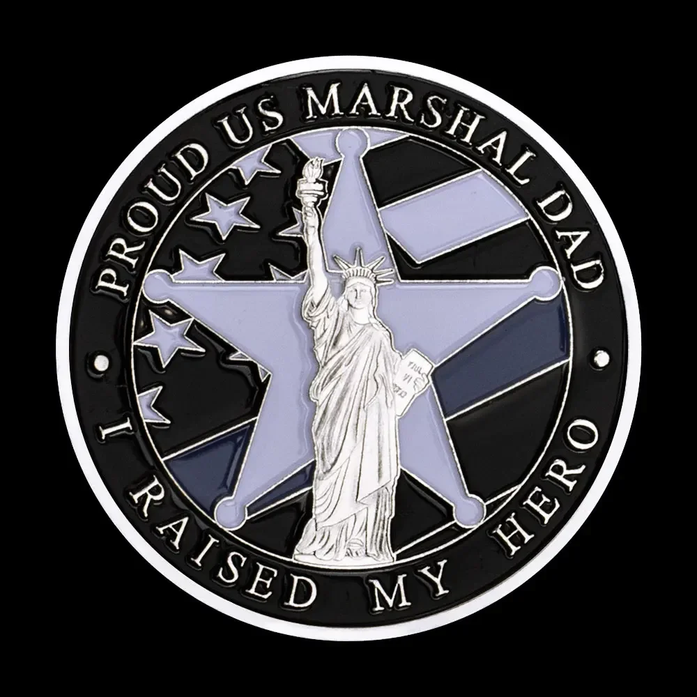 Сувенирная монета Справедливость гордый американский маршал папа я реisedmy Hero
