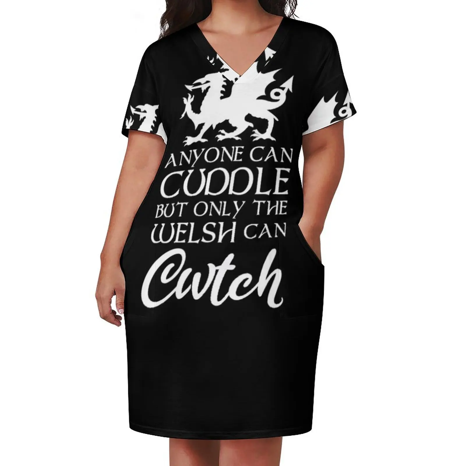 Всего можно обнимать но только вельш может Cwtch I Love Wales Свободное платье с