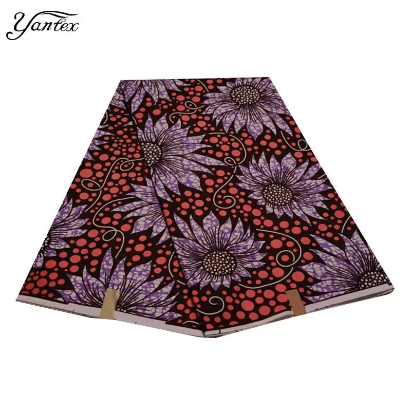 

YANTEX Высококачественная африканская восковая ткань с принтом ткань африканская 100% полиэстер Анкара Восковая печать Ткань 6 ярдов/шт Вечерни...