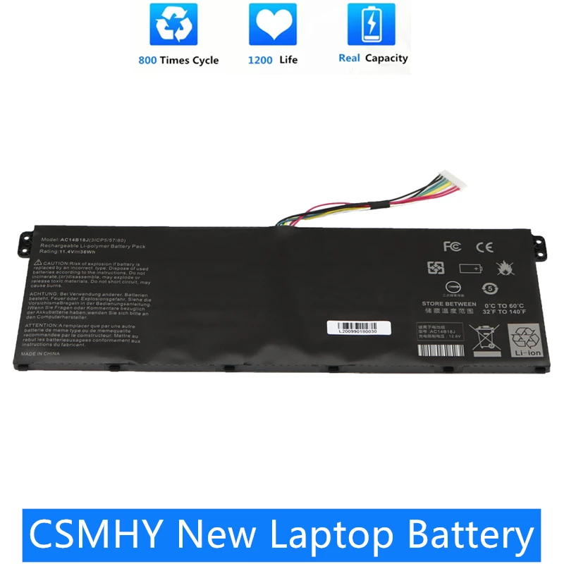 Новинка, аккумулятор CSMHY для ноутбука AC14B18J AC14B13J, для Acer Aspire приблизительно аналогичных параметров, M2 11,4, m2, 25, 19, N15Q3, N15W4, в