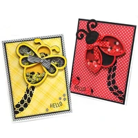 honeybee ladybug frame metal cut die stencils for diy scrapbooking stampphoto album decorative embossing paper cards