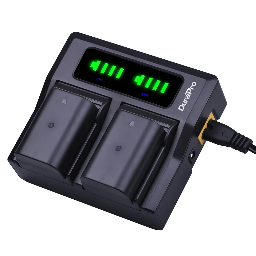 DuraPro 4x1860mAh DMW-BLF19 DMW-BLF19E DMW BLF19PP BLF19 BLF19E батарея + LED двойное быстрое зарядное