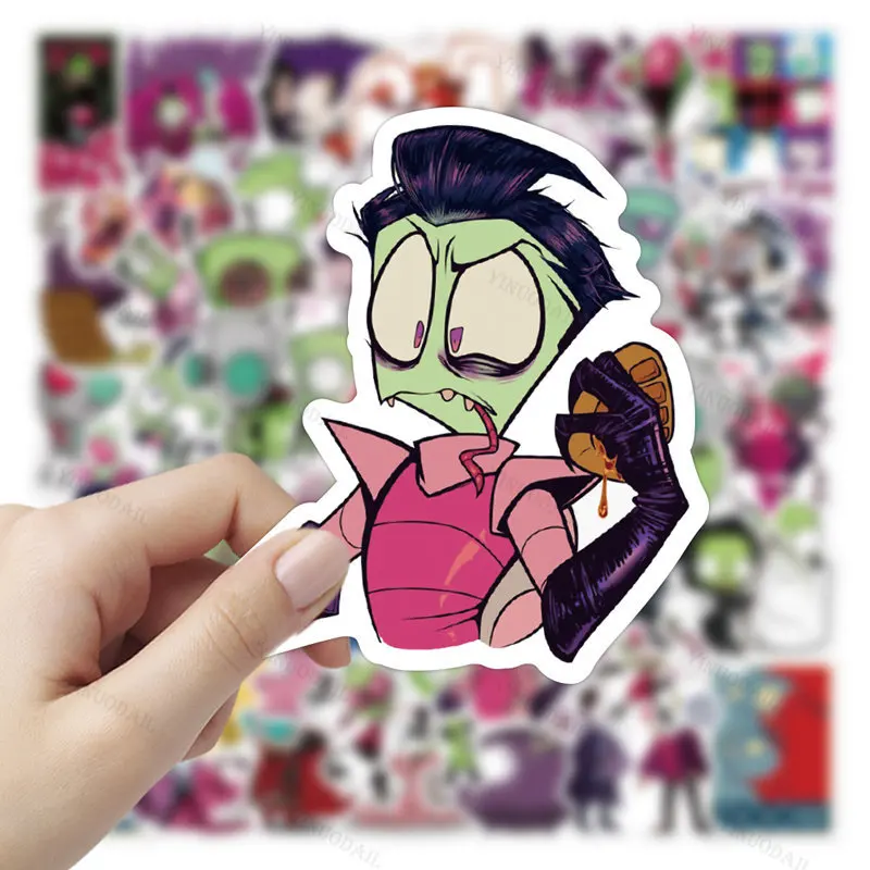 Фото Наклейки Invader Zim с мультяшными персонажами, 200 шт. №4