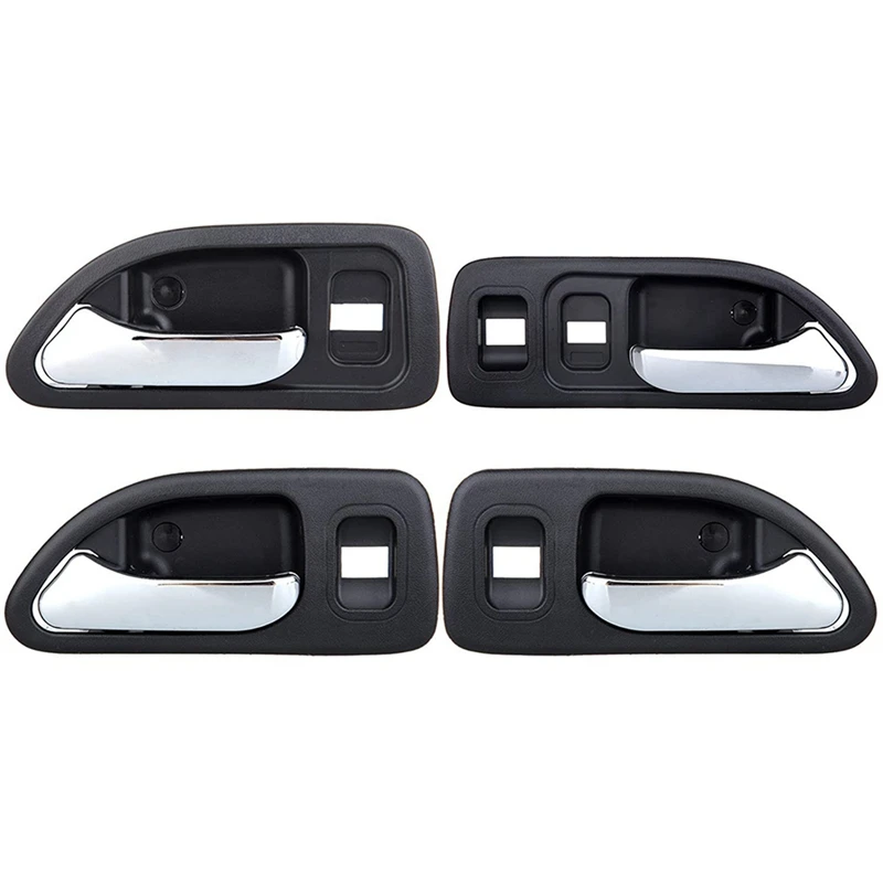 

8X Car Door Handles Chrome Interior Inside Inner Front Rear Driver Passenger Side For Honda Accord 1994-1997