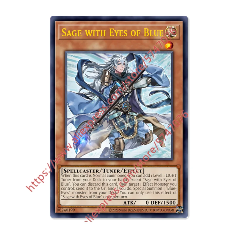 

Yu Gi Oh Sage with Eyes of Blue SR Japanese English DIY Toys Hobbies Hobby Collectibles Game Collection Anime Cards