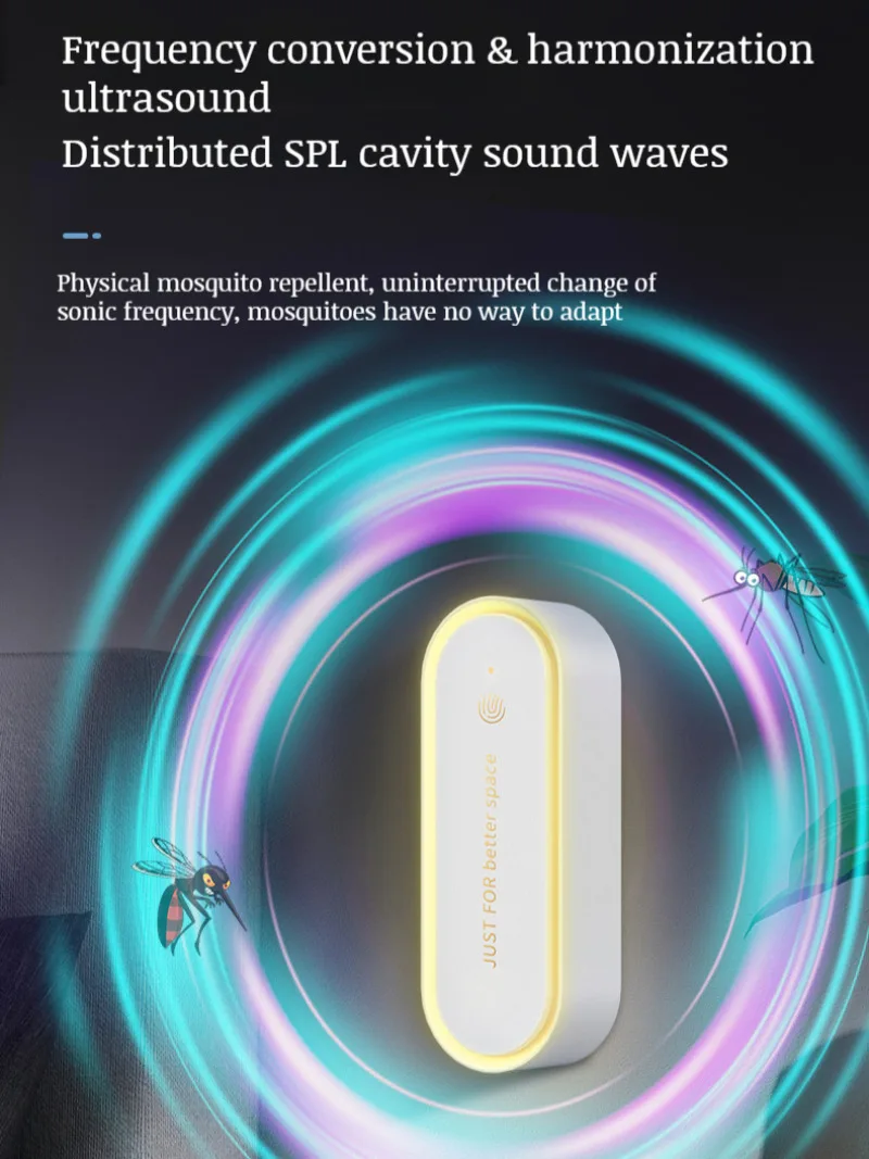 Ультразвуковой репеллент от комаров ароматерапия ночная лампа дневного света