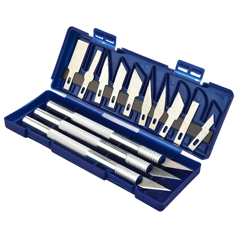

13PCS Precision Cutter Set Exacto Hand Carving Tool Arts Craft Hobby Kit For Student School Manual Paper-cutting Hand Tools