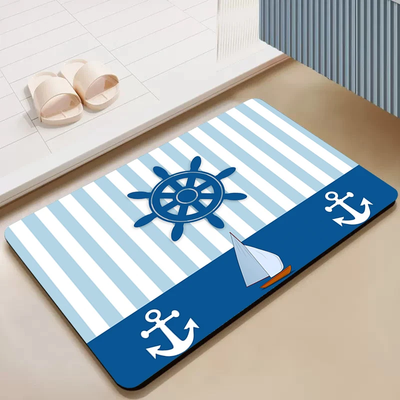 

Boat Anchor Diatom Ooze Hallway Mats Prayer Mat House Entrance Mat Indoor Bathroom Floor Mats Rug Home Decoration Carpet Kitchen