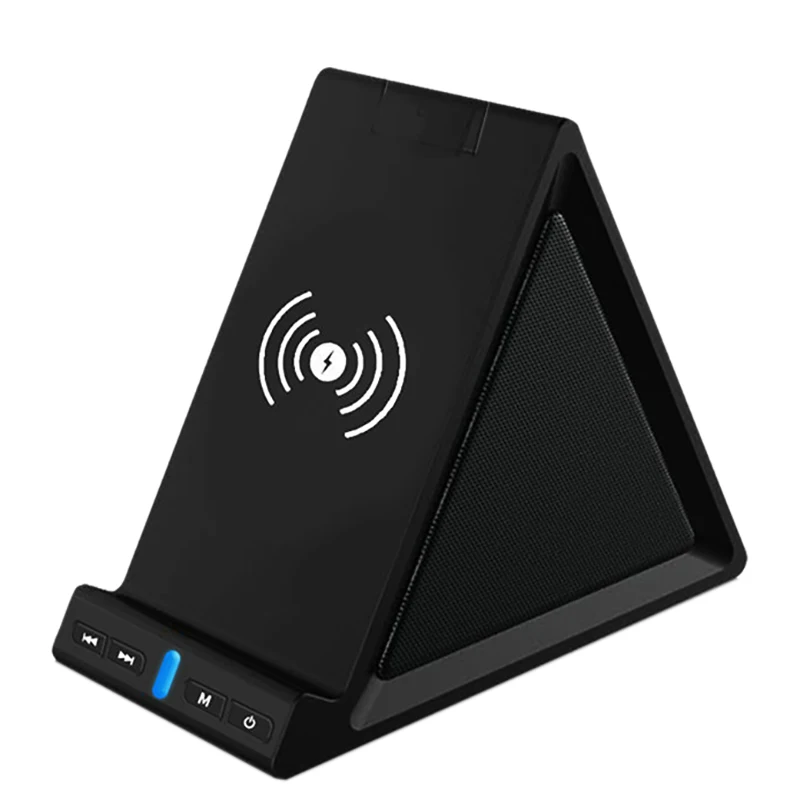 

10 Вт Беспроводное зарядное устройство Bluetooth 5,0 динамик с двумя басами для Iphone 11 Xiaomi 11 Sumsang Huawei Поддержка TF карты FM радио Aux