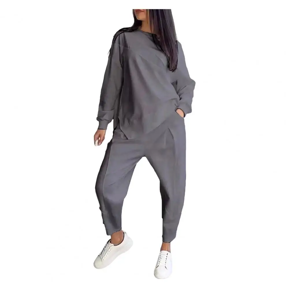 Летний комплект из двух предметов Элегантный женский топа и брюк с асимметричной