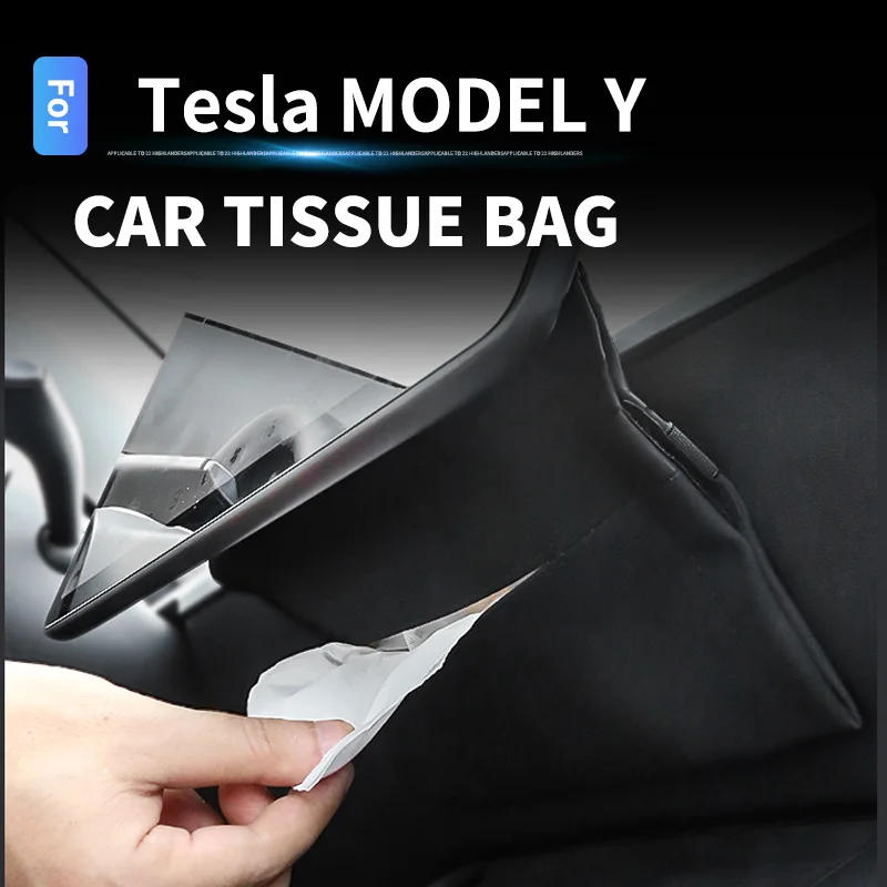 

Флип меховой автомобильный мешок для салфеток коробка для салфеток декоративные специальные модификации аксессуары для Tesla модели 3 2021 2022