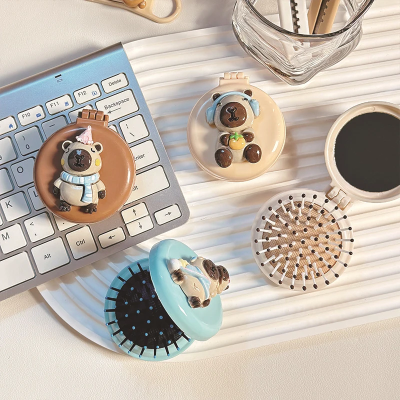 Складная Расческа с мультяшным изображением двойного назначения подушкой