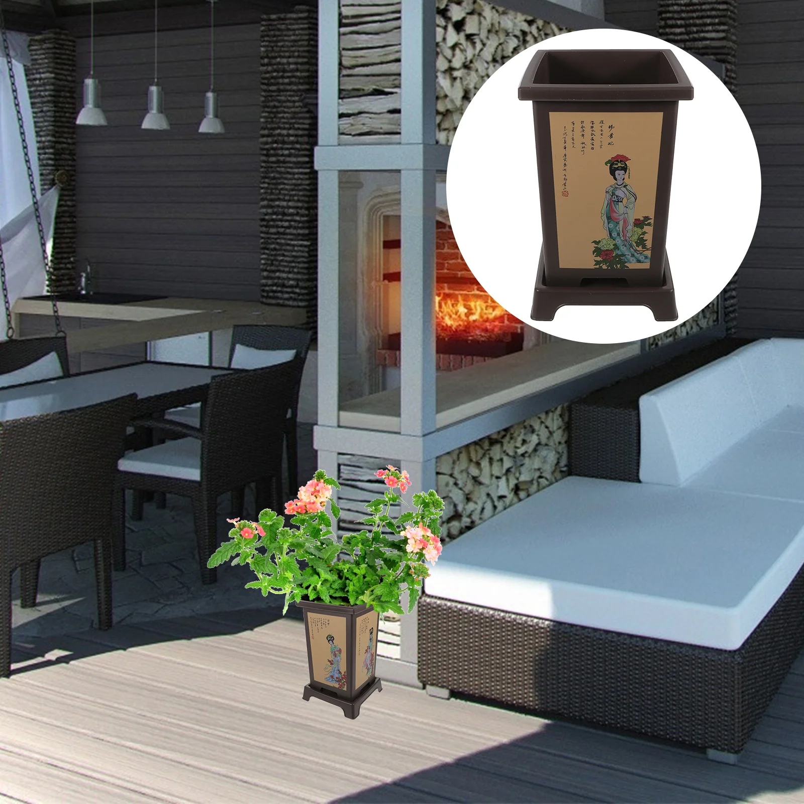 

Orchid Pot Flowerpots Planting Holder Household Planter Succulent Planters Indoor Outdoor Nursery Resin