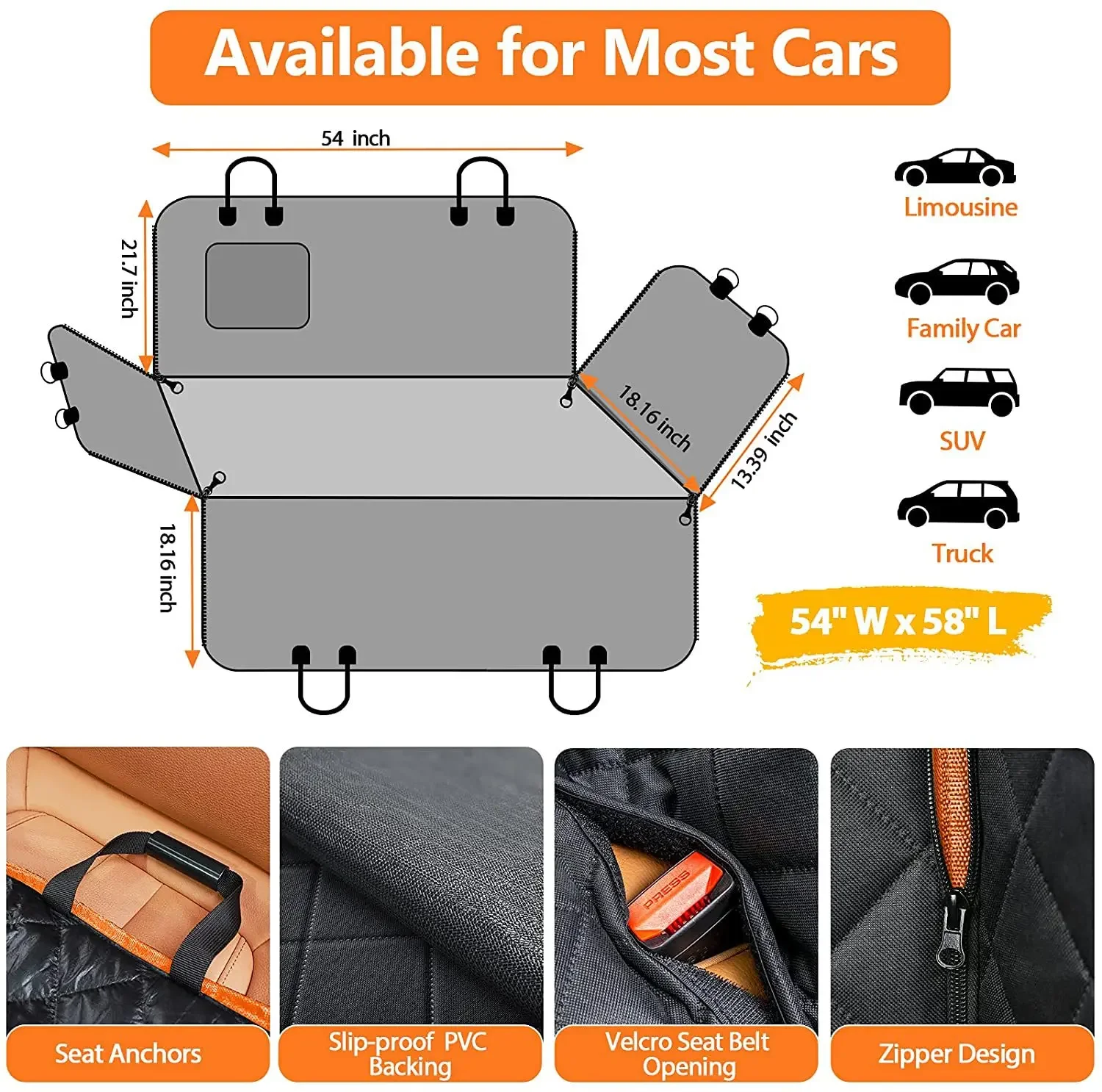 

Car pet mat car dog mat dirt-proof waterproof pet mat Dog Seat Cover with Side Flap dog beds cat mats