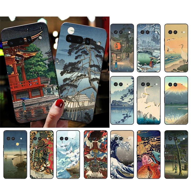 

Japanese Crane Fuji Mountain Phone Case for Google Pixel 7 Pro 7 6A 6 Pro 5A 4A 3A Pixel 4 XL Pixel 5 6 4 3 XL 3A XL 2 XL Case