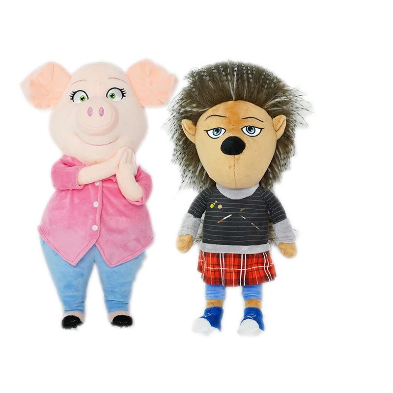 

40cm New Movie Sing 2 Plush Toys Cute Soft Stuffed Cartoon Miss Hedgehog Lady Pig Dolls For Kid Birthday Christmas Gift