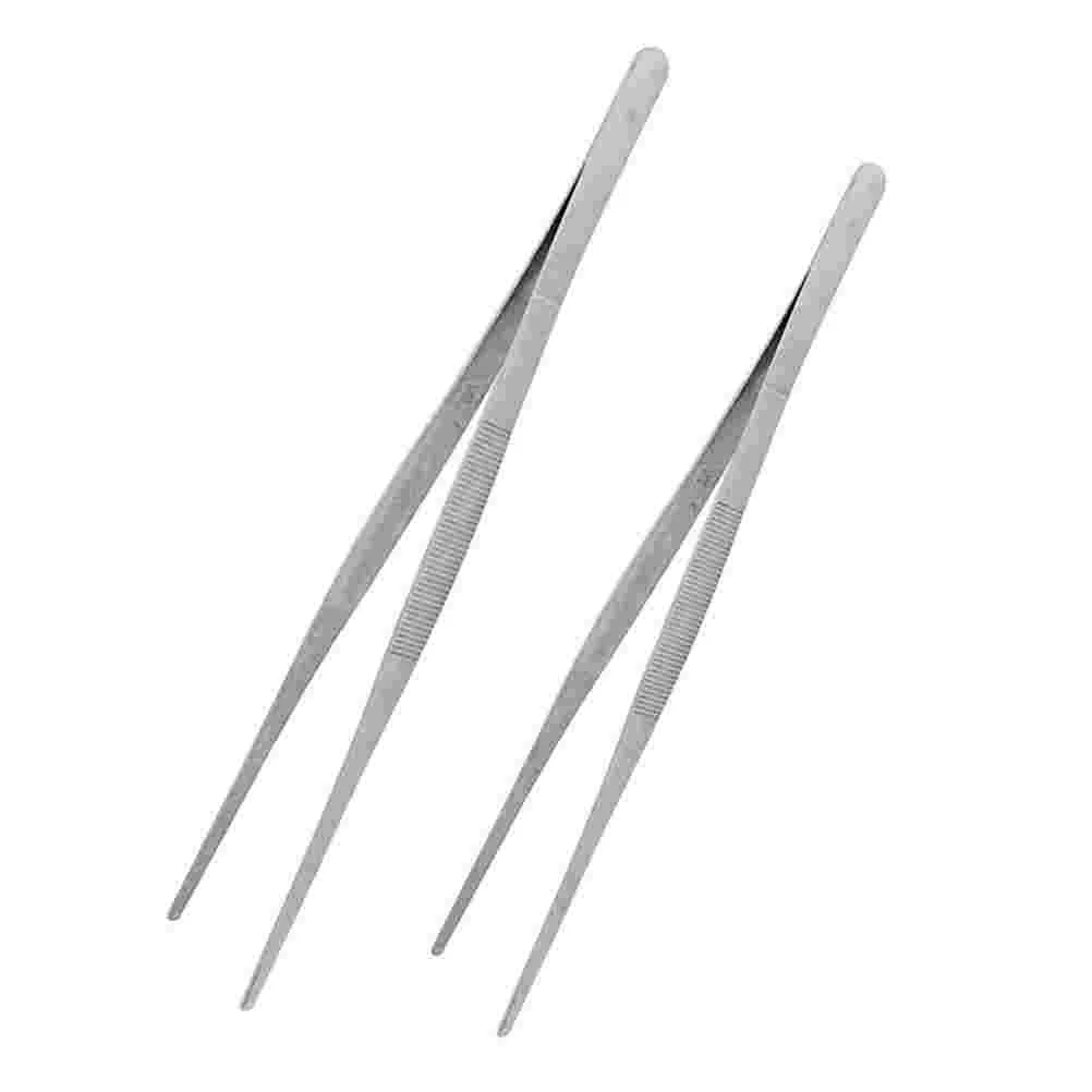 

2pcs Fish Fillet Tweezers Stainless Steel Long Food Tweezers Food Tongs