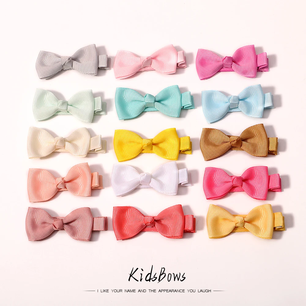 

Зажим для волос однотонный с бантом для девочек, 30 шт./лот, 2,28 дюйма