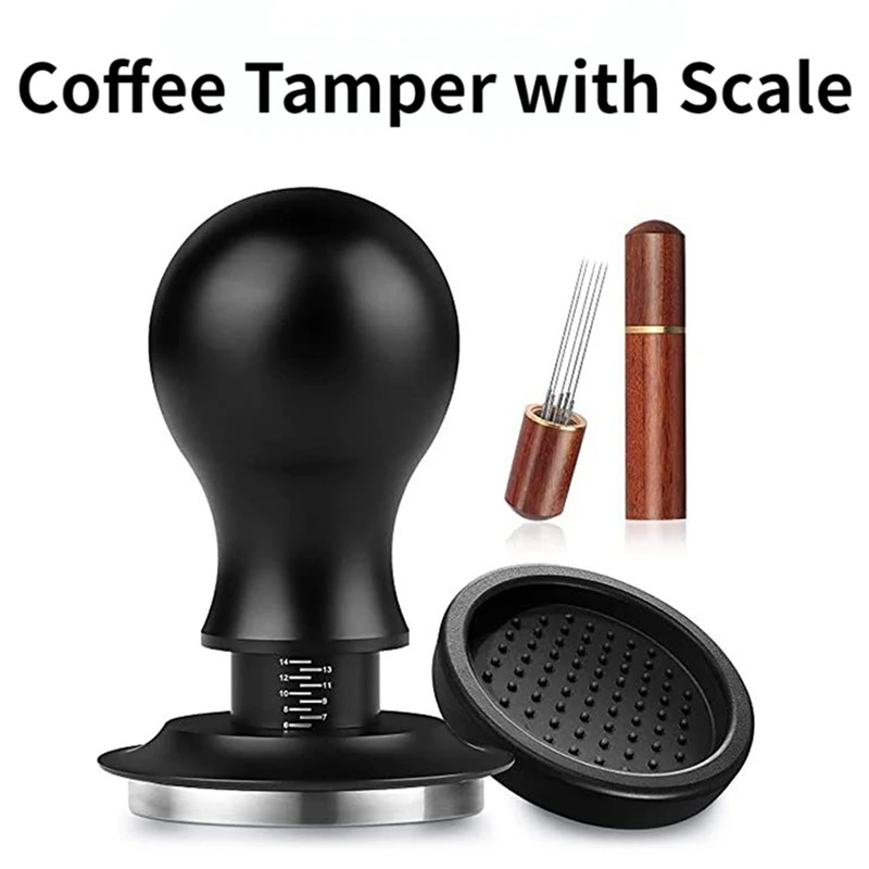 

Espresso Tamper Coffee Tamper With Powder Press Needle Stainless Steel Tampers With Scale Coffee Distributor