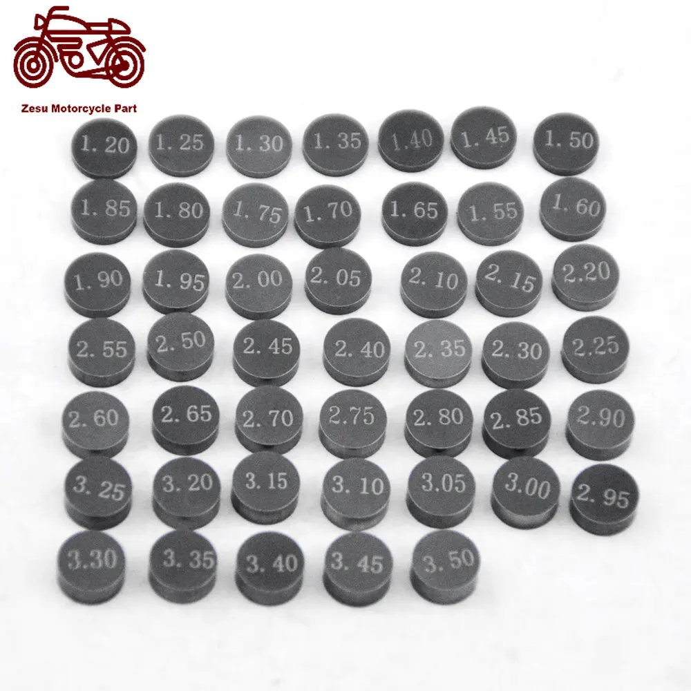 

Motor Bike Engine Parts Adjustable Valve Gasket Shim 7.48mm Valve Shim Kit Cams For Honda Suzuki Yamaha Kawasaki 1.20-3.50mm #b