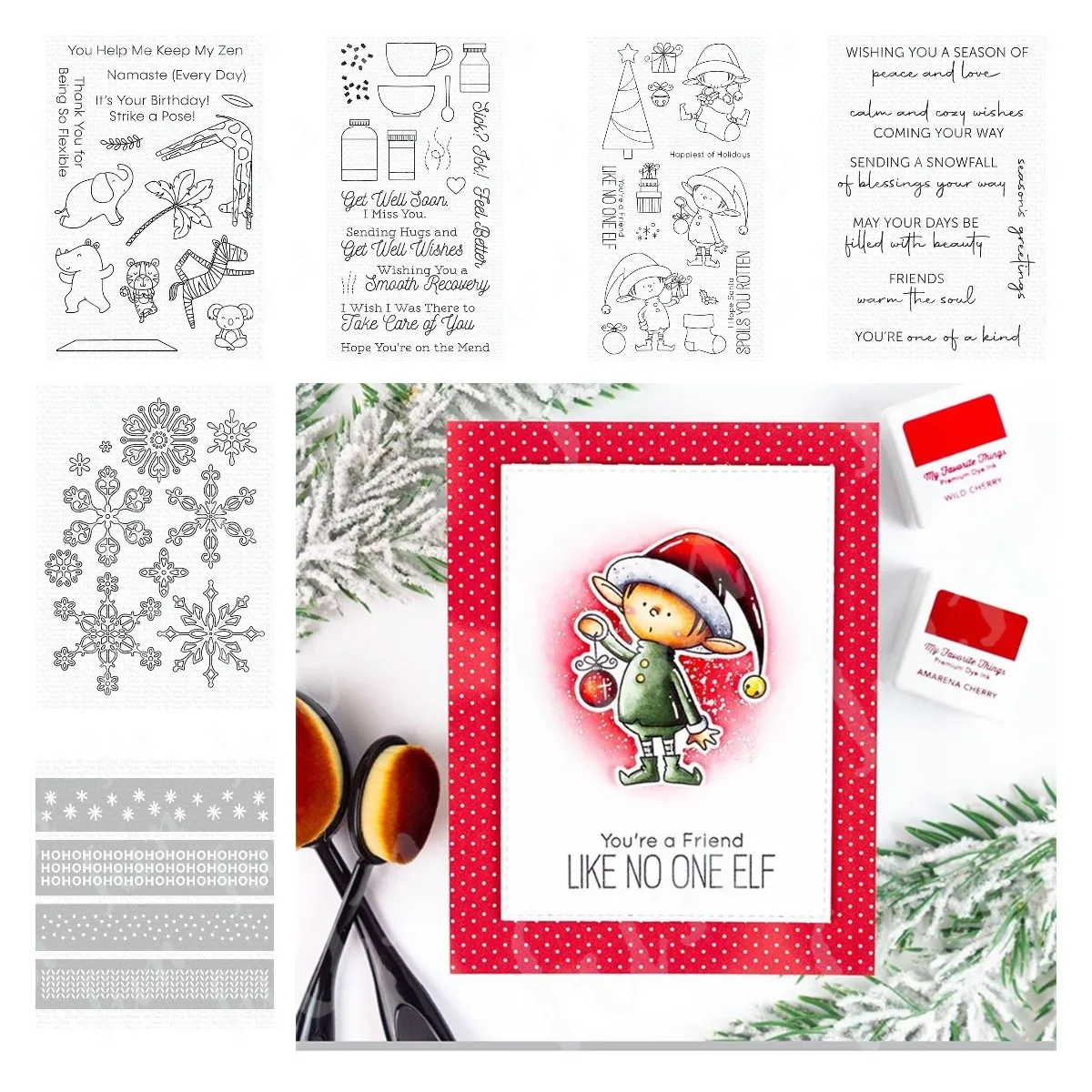 

Snowfall of Blessings Metal Cutting Dies Stencils for DIY Scrapbooking Photo Album Clear Stamps Decoration Embossing Paper Cards