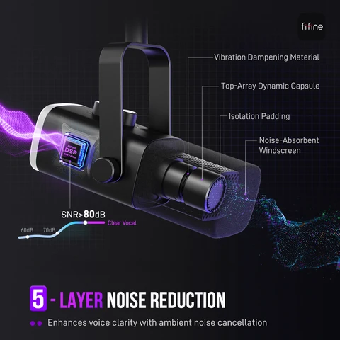 Микрофон FIFINE Game-AM8 USB/XLR для записи и стриминга — фото модели
