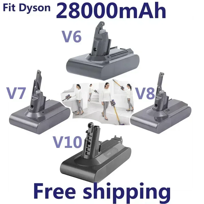 2021 оригинальный литий-ионный аккумулятор 21 6 В 28000 мАч для Dyson V6/V7/V8/V10 DC62 DC74 SV09 SV07 SV03