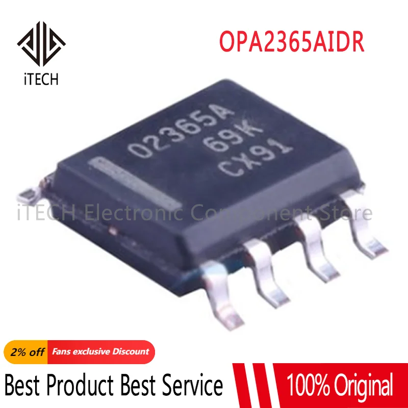 5 шт./партия, OPA2365AIDR OPA2365 O2365A SMD 02365A SOP8 OPA2365AID