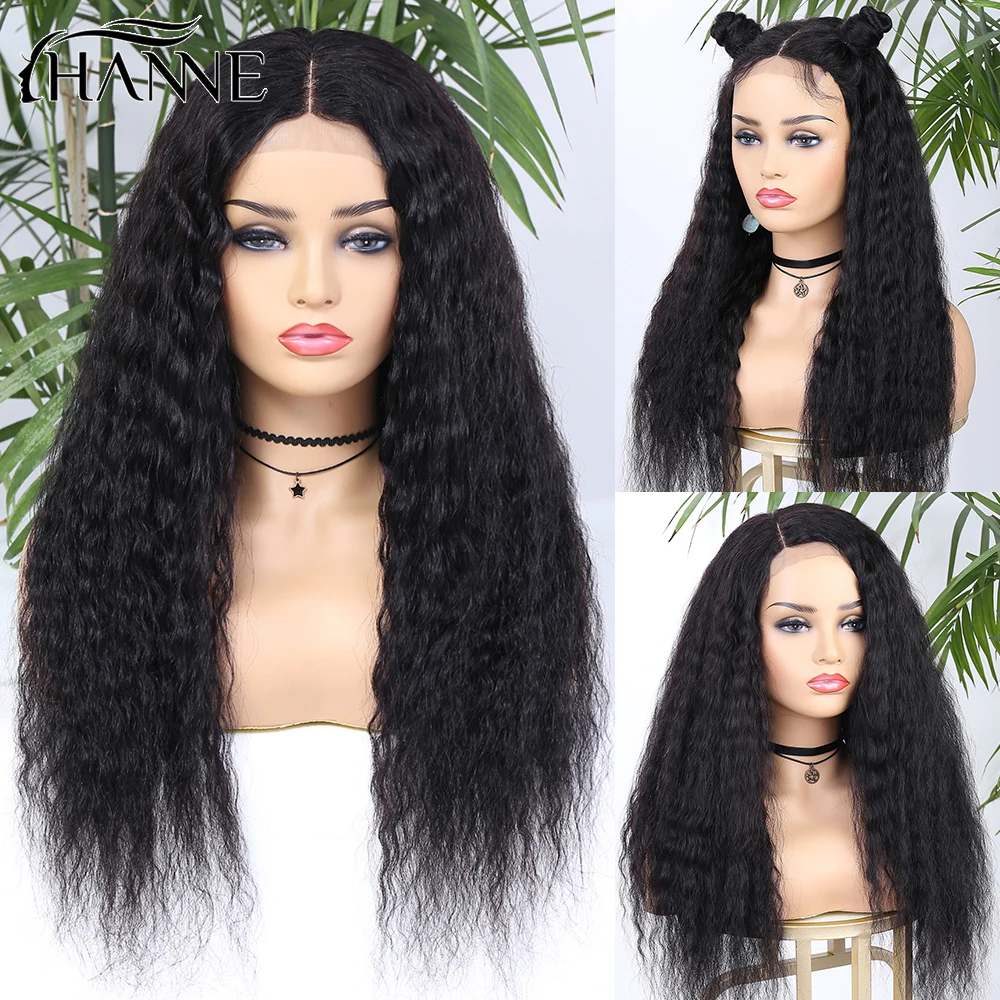 HANNE Deep Wave Human Hair Wigs 4X4 Lace Closure Wigs For Women Human Hair Brazilian Lace Wigs Preplucked Free Part Remy Hair