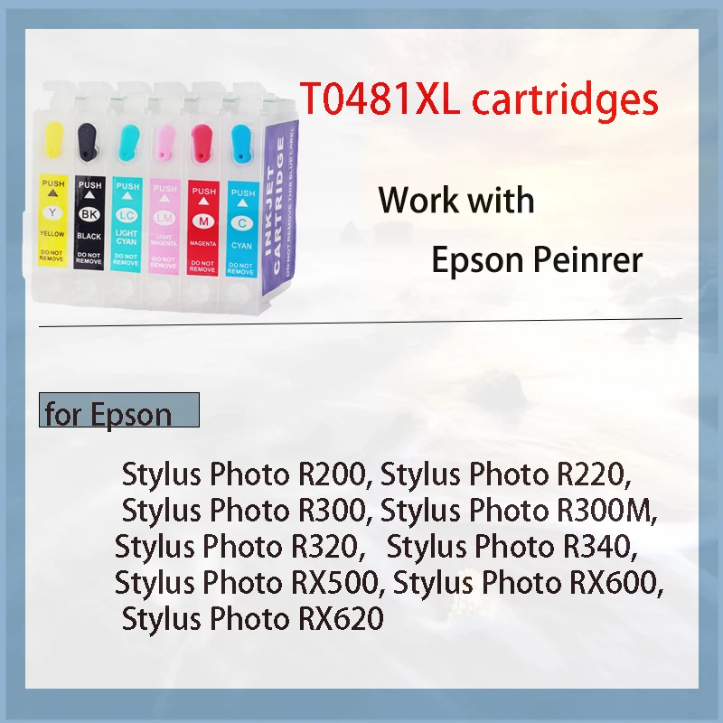 Vliaxh пустой T0481 - T0486 многоразовый чернильный картридж для EPSON STYLUS Photo