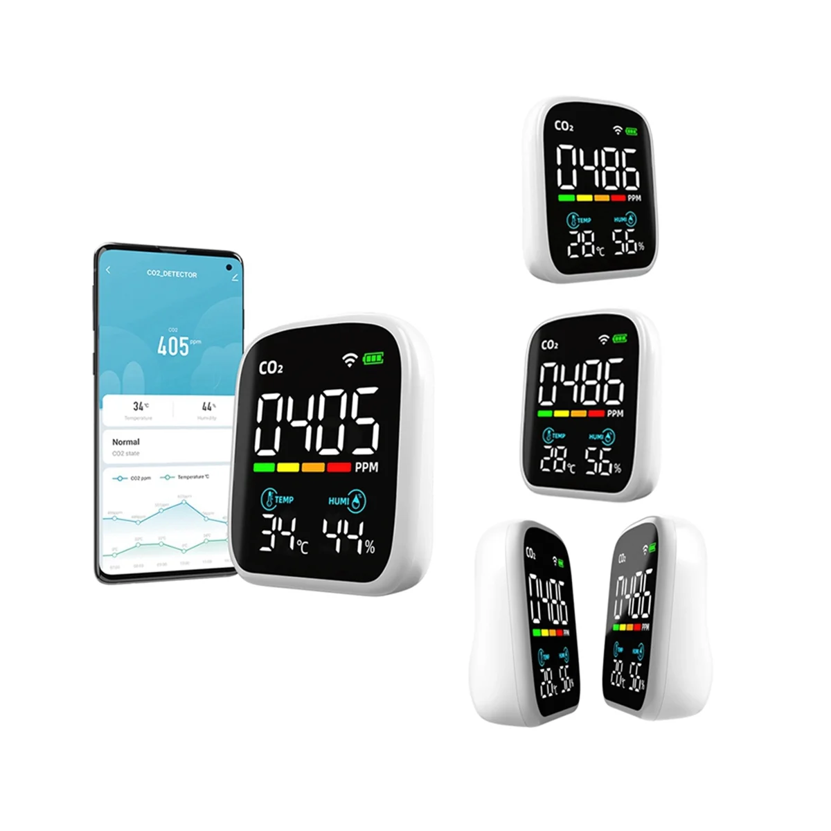 

WIFI Infrared CO2 Monitor Carbon Dioxide Monitor NDIR Sensor Air Quality Monitor Carbon Dioxide Detector