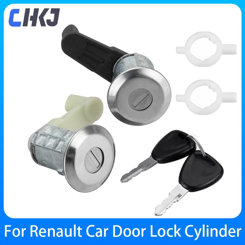 

CHKJ левый и правый Автомобильный Дверной замок цилиндр для Renault Megane Scenic Clio Master 7701468981 7701468982 с 2 ключами
