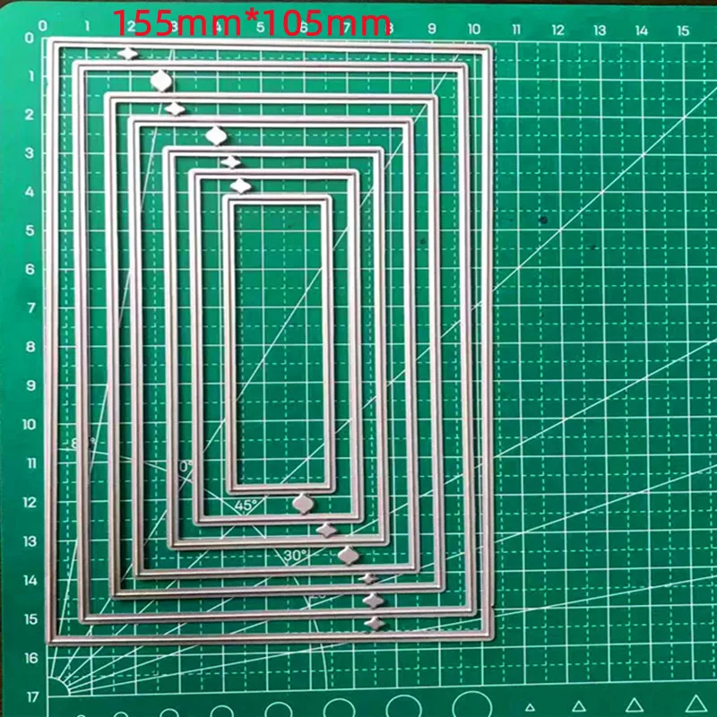 

Rectangular Metal Cutting Dies For DIY Scrapbooking Stencil Photo Album Embossed Card Handmade Craft New Arrival No Clear Stamps
