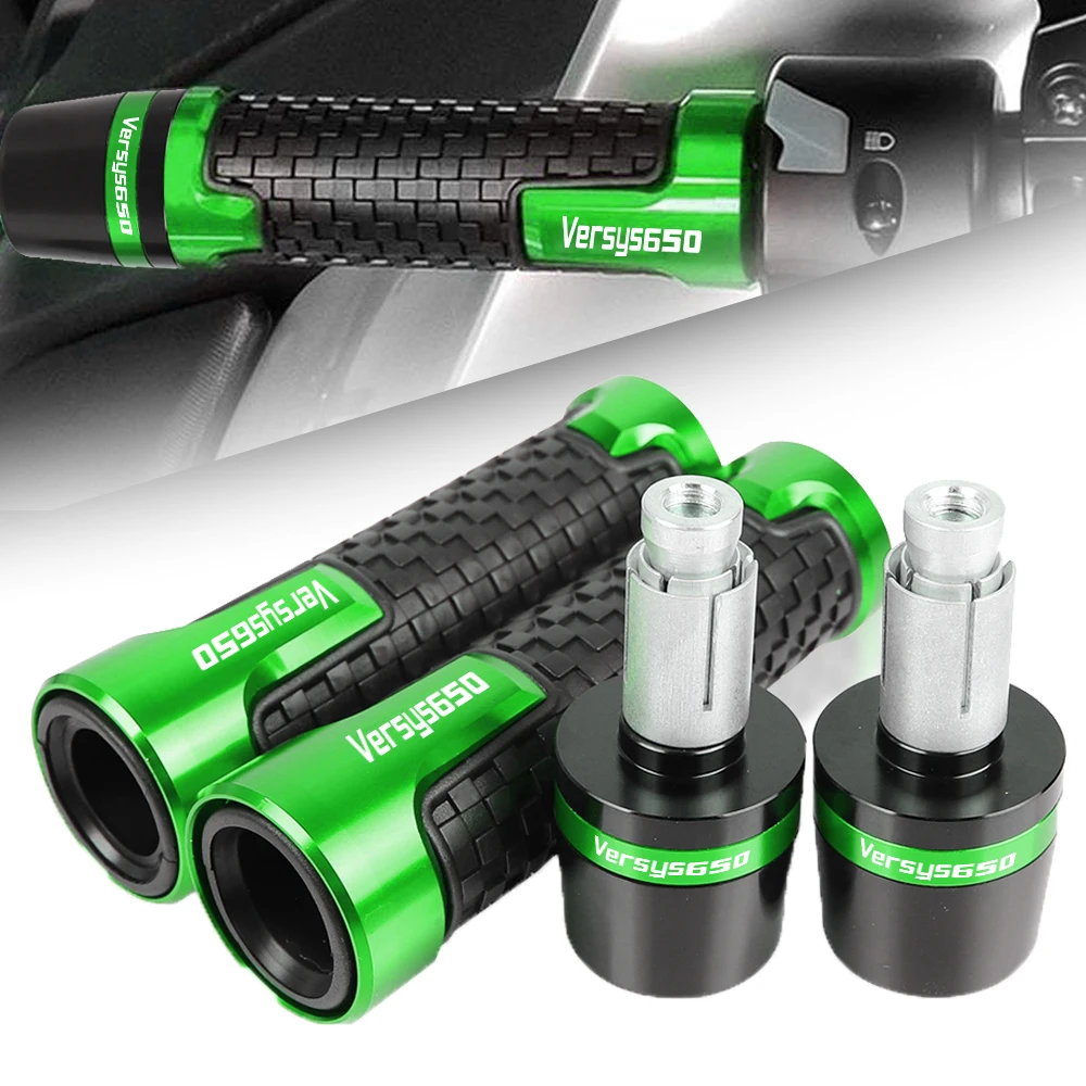 

Motorcycle Accessory 7/8'' 22MM Handlebar Grips For KAWASAKI VERSYS650 VERSYS 650 2006 2007 2008 Handle Bar Cap End Plugs helmet