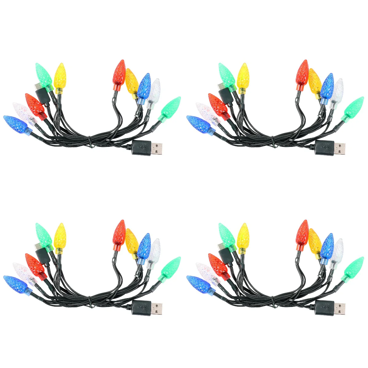 

Light String Data Cable Phone Charging Cord USB Color Lights Bulb