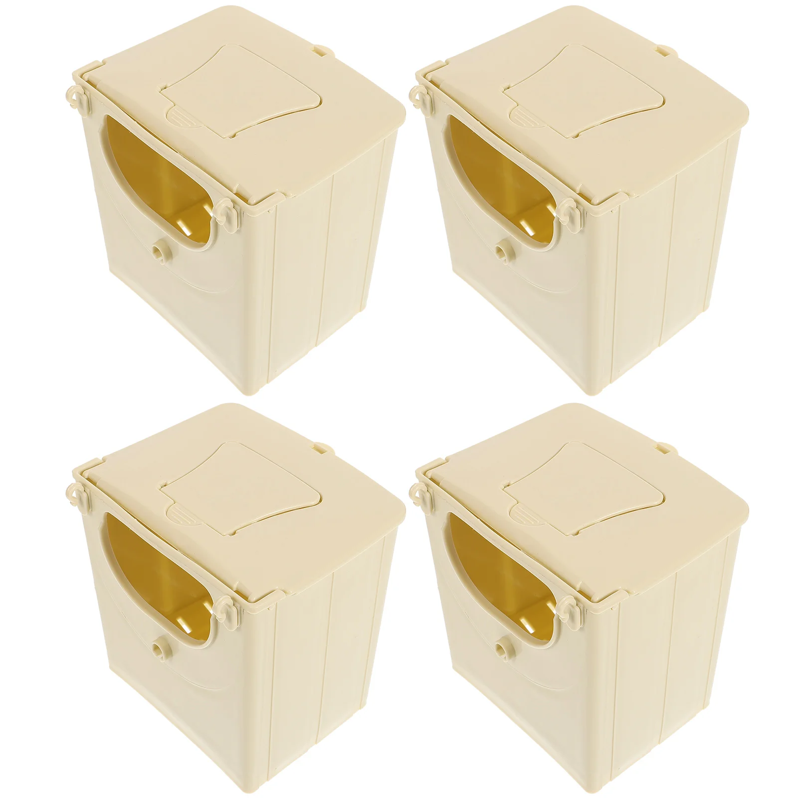 

4 Pcs Bird Breeding Box Aviary Cage Outdoor Hut Plastic House Hanging Case Pet Supplies