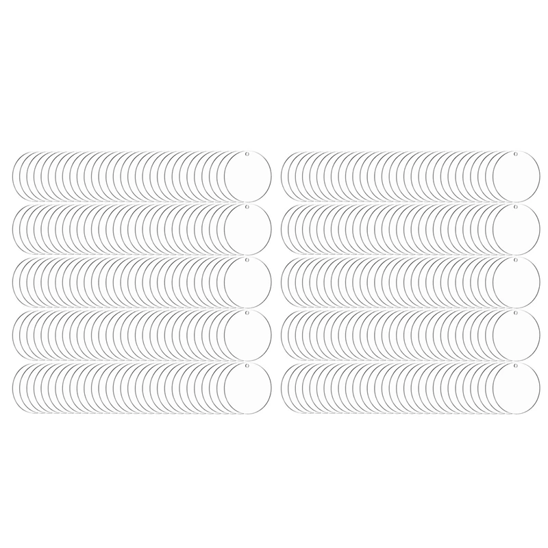 

300 Pcs Round Acrylic Keychain Blanks 2 Inches Clear Acrylic Circles Discs Transparent For DIY Keychain Craft Project