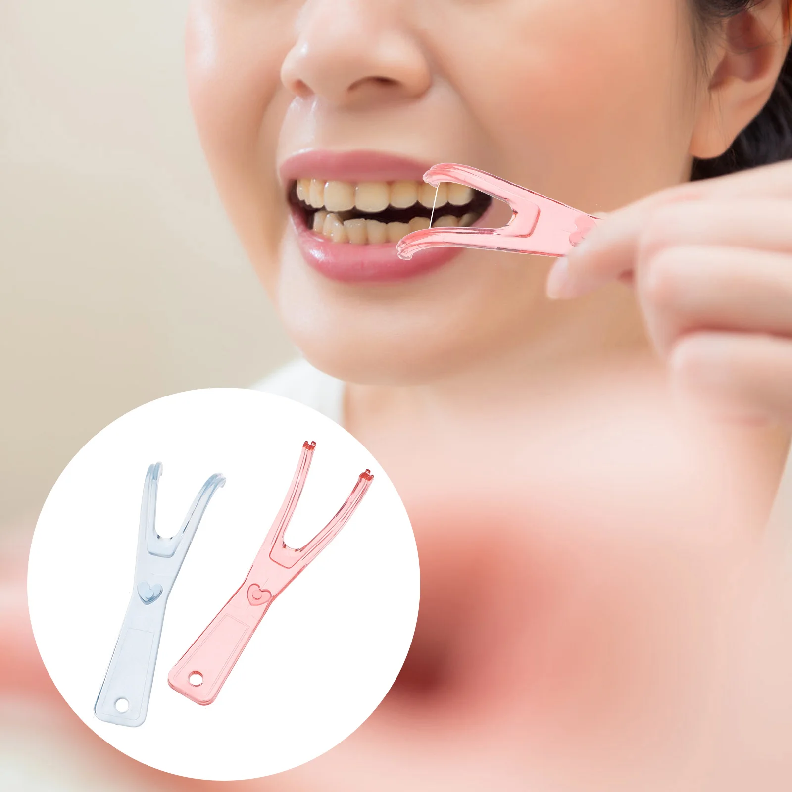 

2pcs Dental Floss Pick Holder Aid Oral Hygiene Toothpicks Holder For Teeth Care Interdental Teeth Cleaner Tools